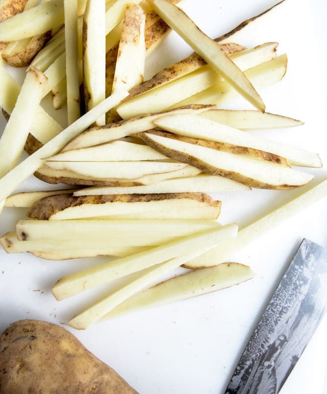 herb salted garlic parmesan french fries I howsweeteats.com