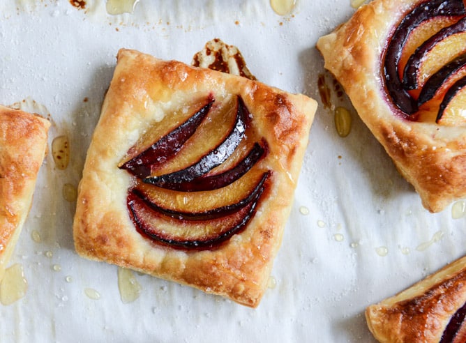 black plum tarts with brown butter & sea salt I howsweeteats.com