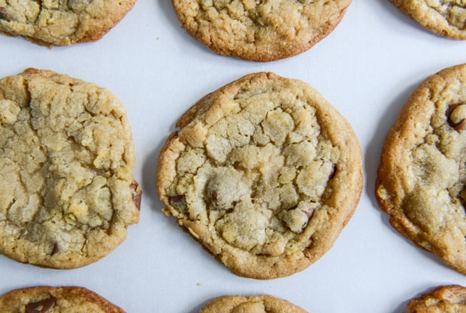chewy potato chip chocolate chip cookies I howsweeteats.com