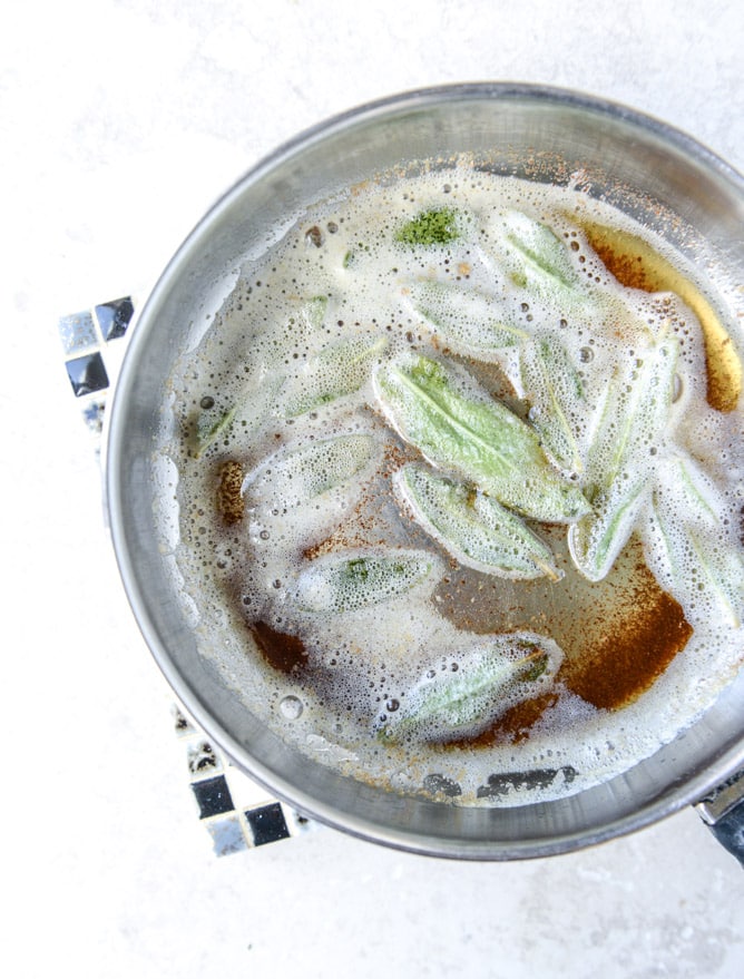 honeycrisp salad with crispy sage and maple vinaigrette I howsweeteats.com