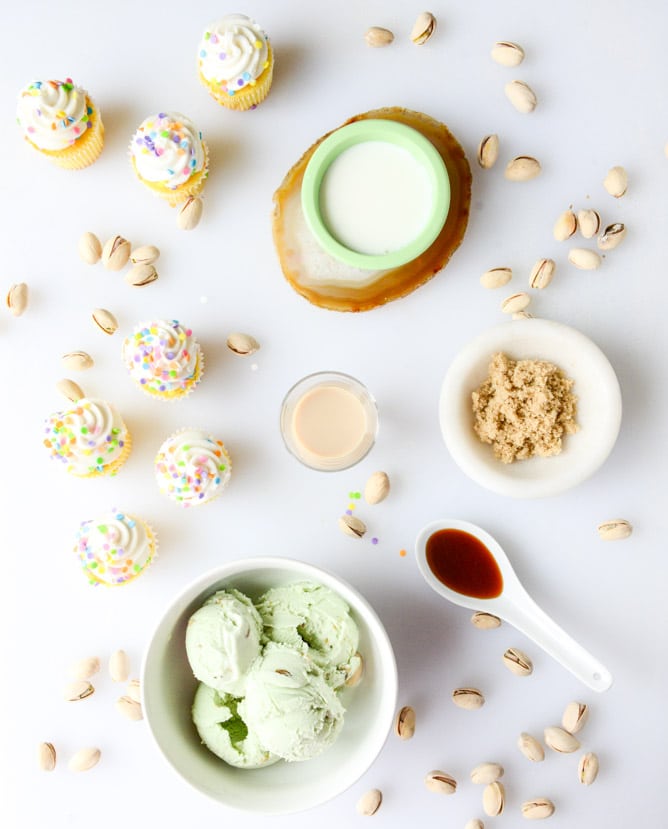 pistachio cream cake milkshakes I howsweeteats.com