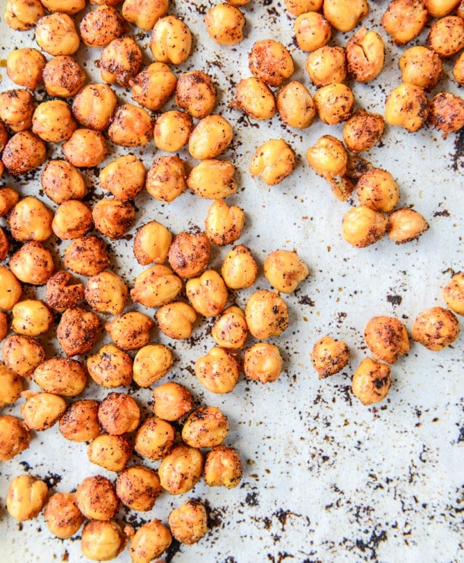 smoked gruyere butternut soup with spicy chickpeas I howsweeteats.com