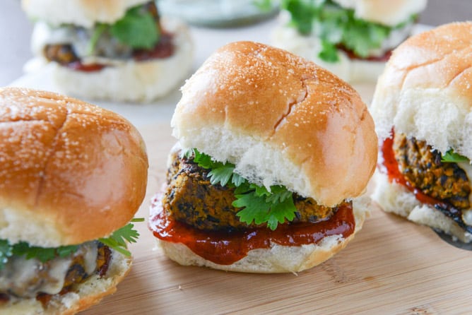 butternut black bean burgers with chipotle ketchup I howsweeteats.com