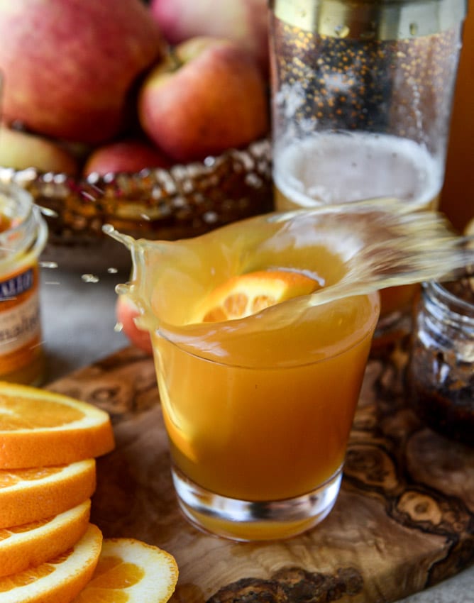 cider bourbon jam cocktails I howsweeteats.com