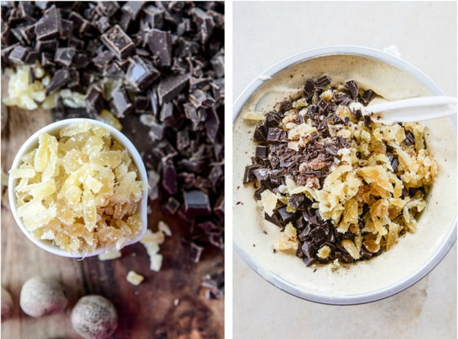 pumpkin gelato with candied ginger and dark chocolate I howsweeteats.com