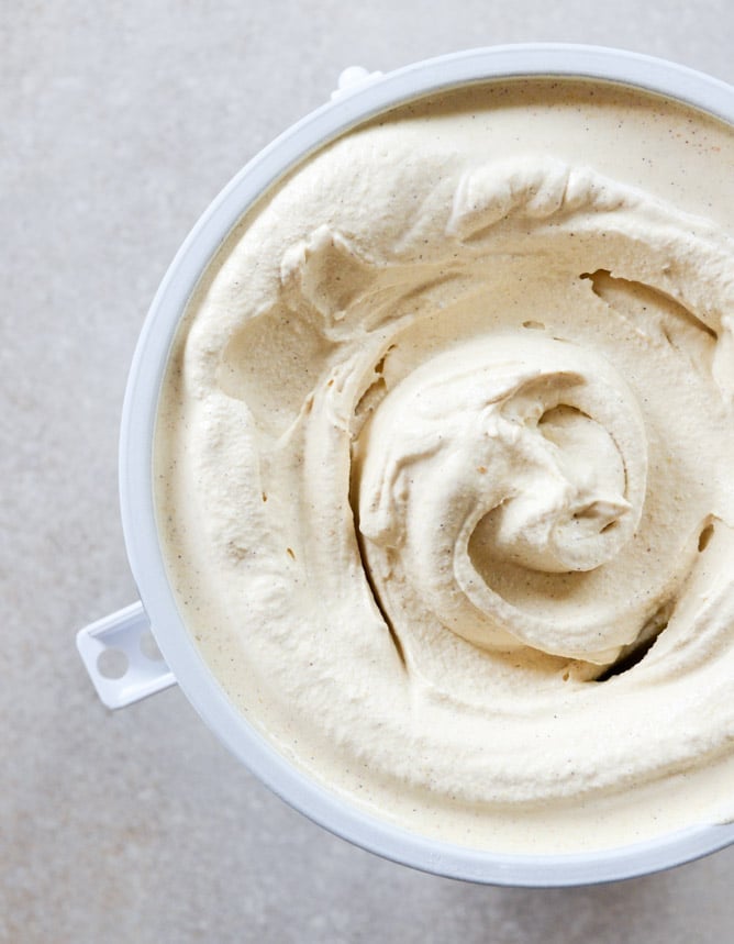 pumpkin gelato with candied ginger and dark chocolate I howsweeteats.com