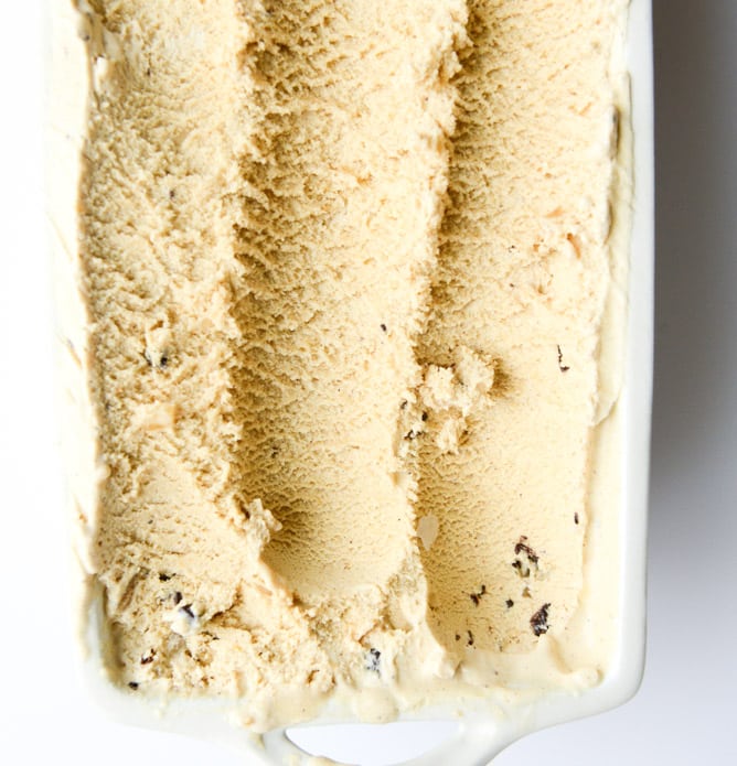 pumpkin gelato with candied ginger and dark chocolate I howsweeteats.com