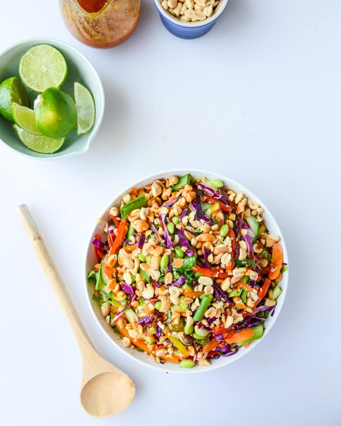 thai crunch brussels sprouts I howsweeteats.com