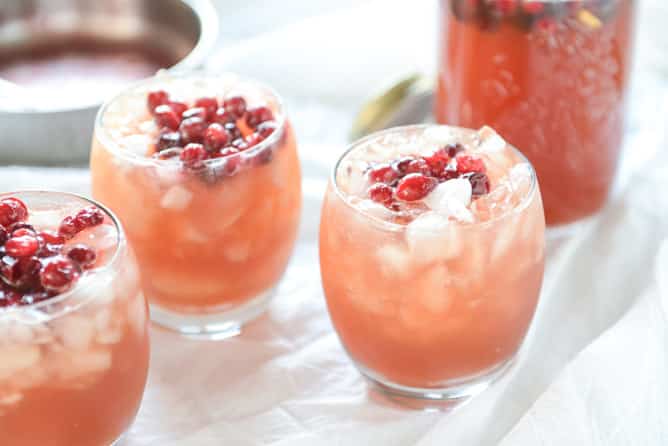 cider cranberry punch I howsweeteats.com