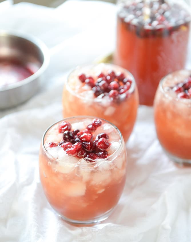 cider cranberry punch I howsweeteats.com