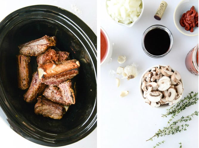 Slow Cooker Short Rib Sauce with Bucatini I howsweeteats.com