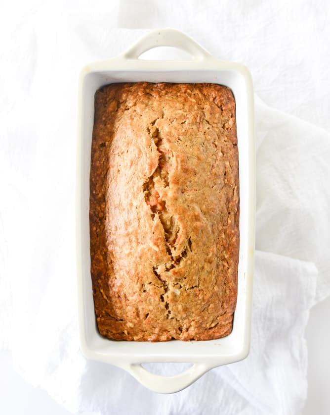 carrot cake cake with nutella swirled cream cheese frosting I howsweeteats.com