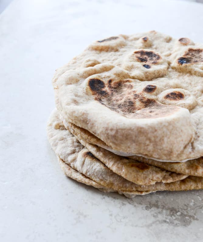 how to make whole wheat pita I howsweeteats.com