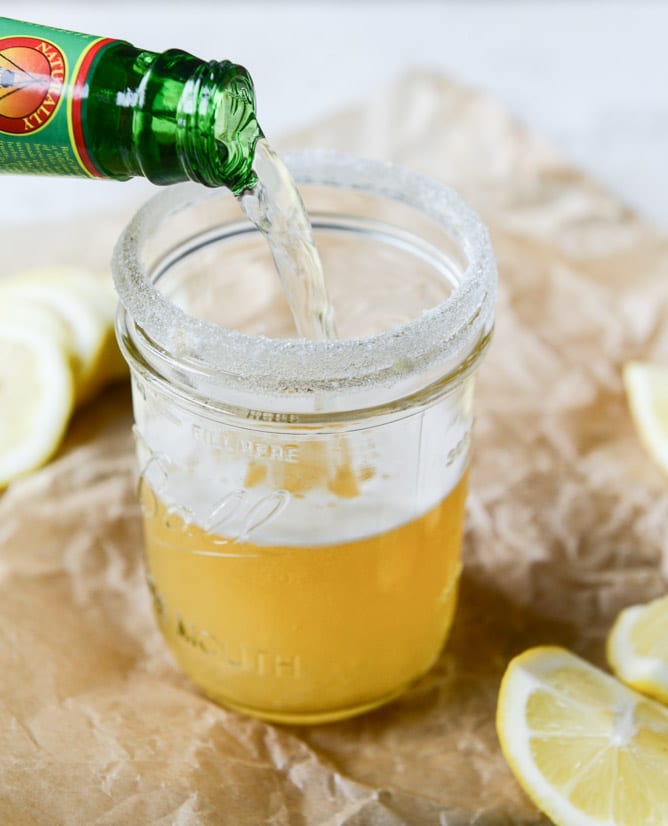 ginger beer shandy I howsweeteats.com