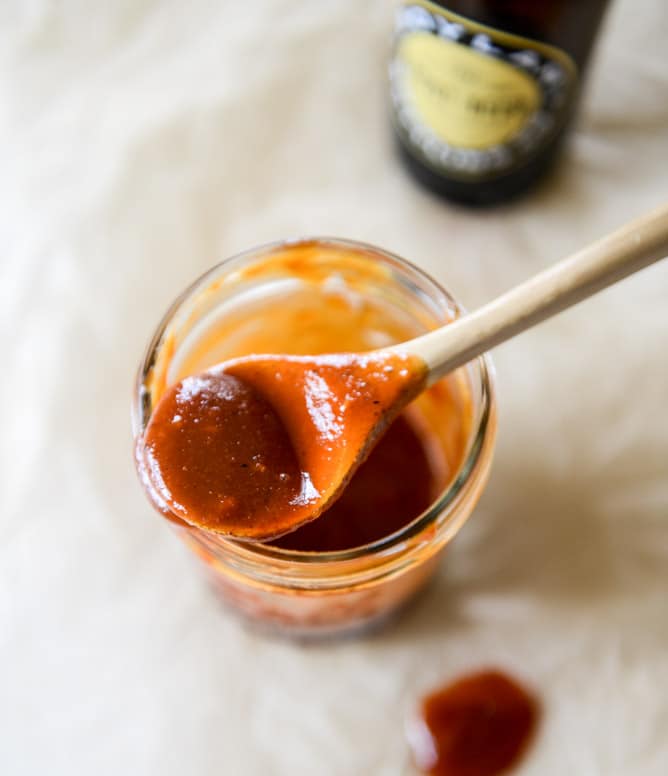 Grilled Baby Back Ribs with Root Beer BBQ Sauce I howsweeteats.com