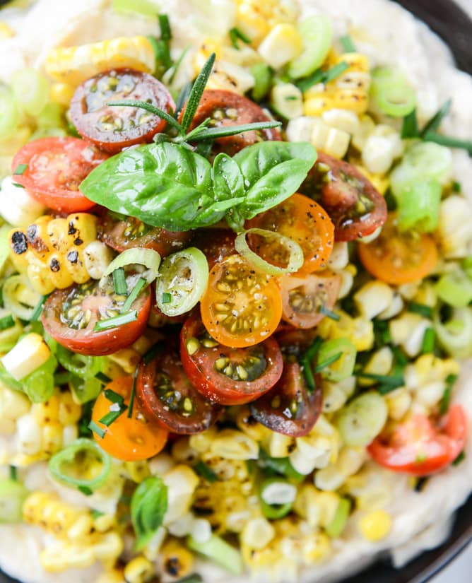 summer garden white bean dip I howsweeteats.com