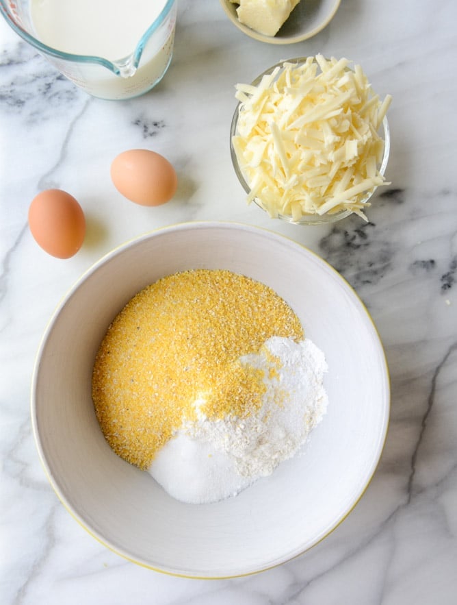 cheddar cornbread waffles I howsweeteats.com