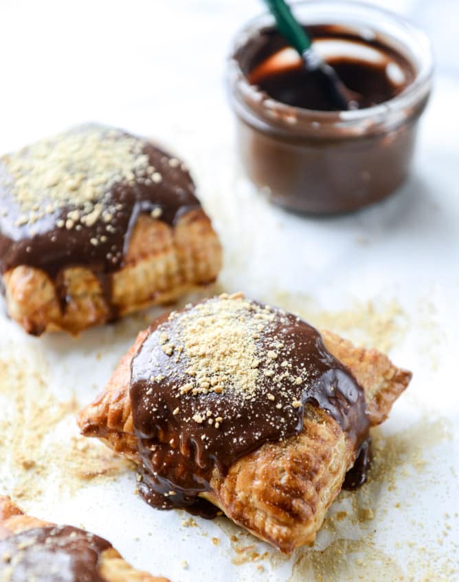 nutella s'mores puff pastry pop tarts I howsweeteats.com