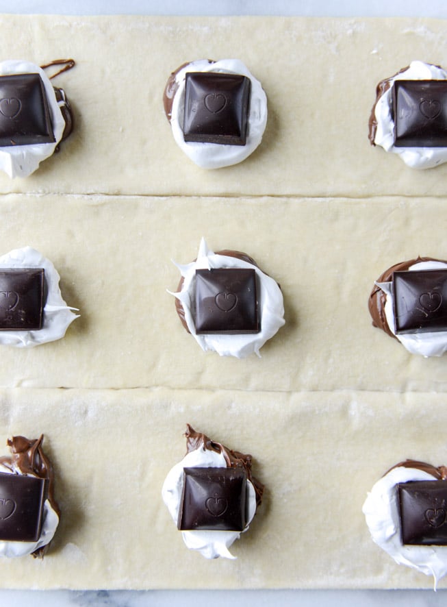 nutella s'mores puff pastry pop tarts I howsweeteats.com