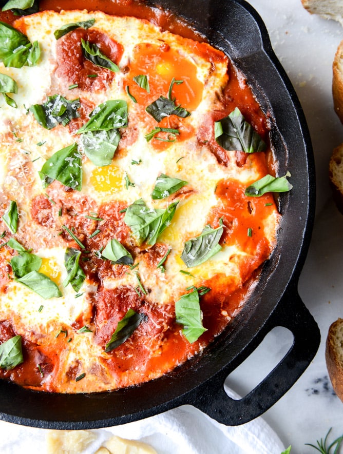 fiery baked eggs I howsweeteats.com