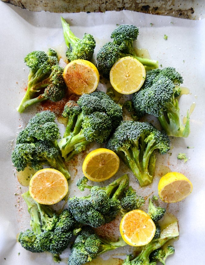 blackened broccoli bucatini with charred lemon and goat cheese I howsweeteats.com