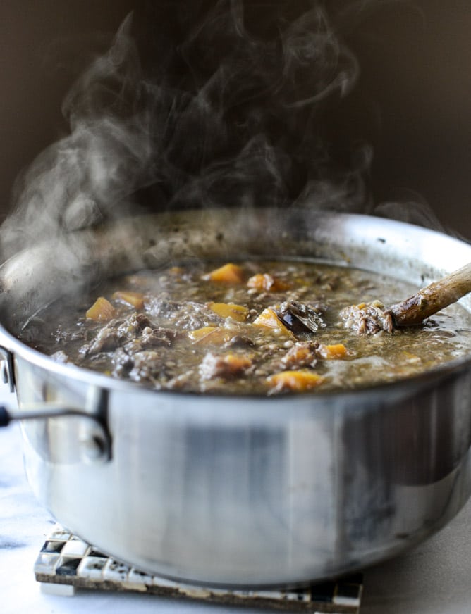 butternut beef stew with pearl couscous I howsweeteats.com