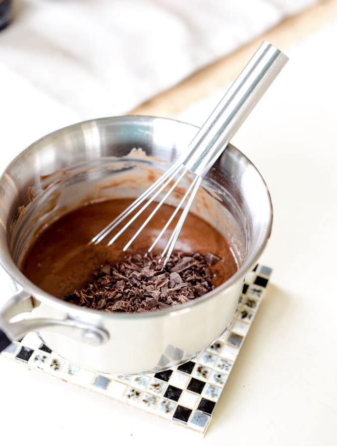 peanut butter nutella candy bar brownie I howsweeteats.com