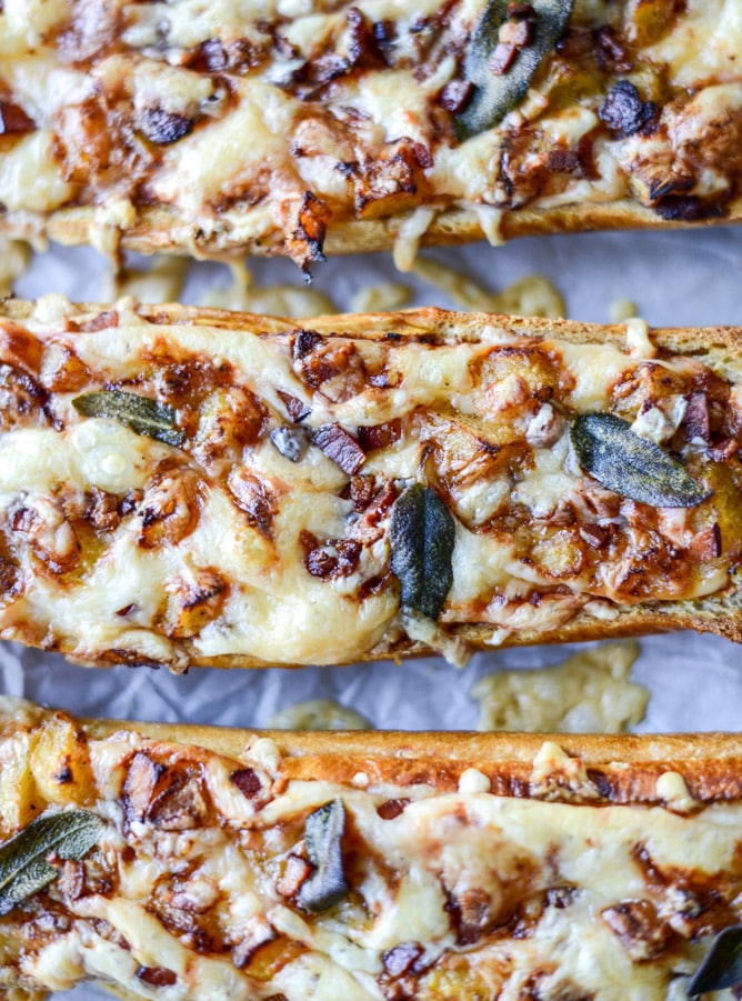 pumpkin parmesan french breads I howsweeteats.com