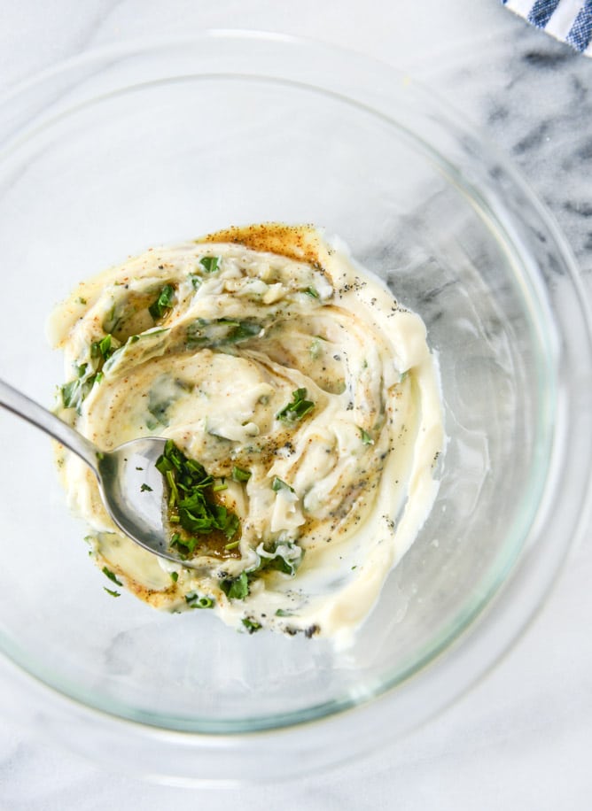 lobster corn fritters with truffle herb mayo I howsweeteats.com