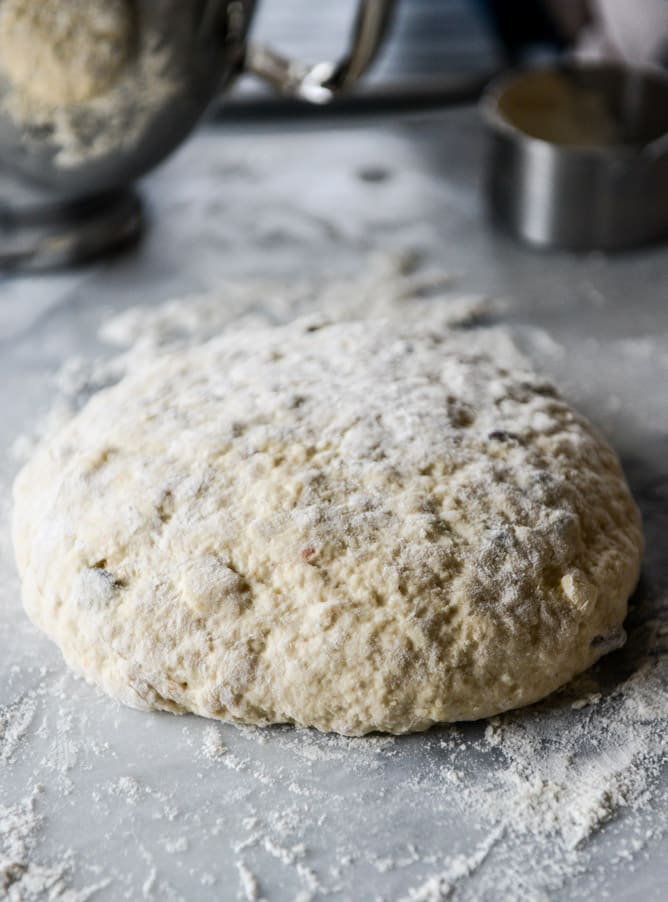 soda bread with milk chocolate and salted honey butter I howsweeteats.com
