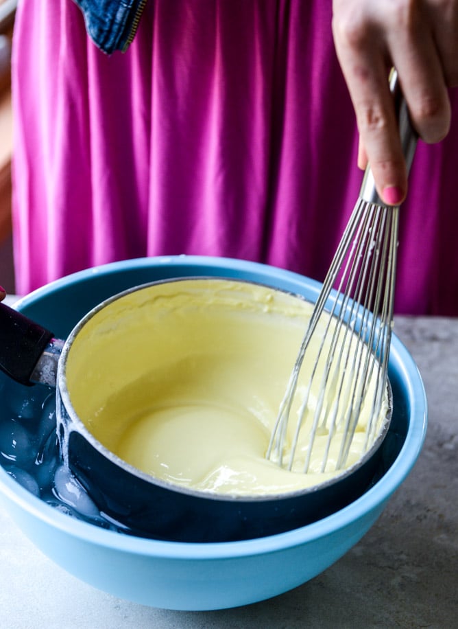 almond cream crepe cake I howsweeteats.com