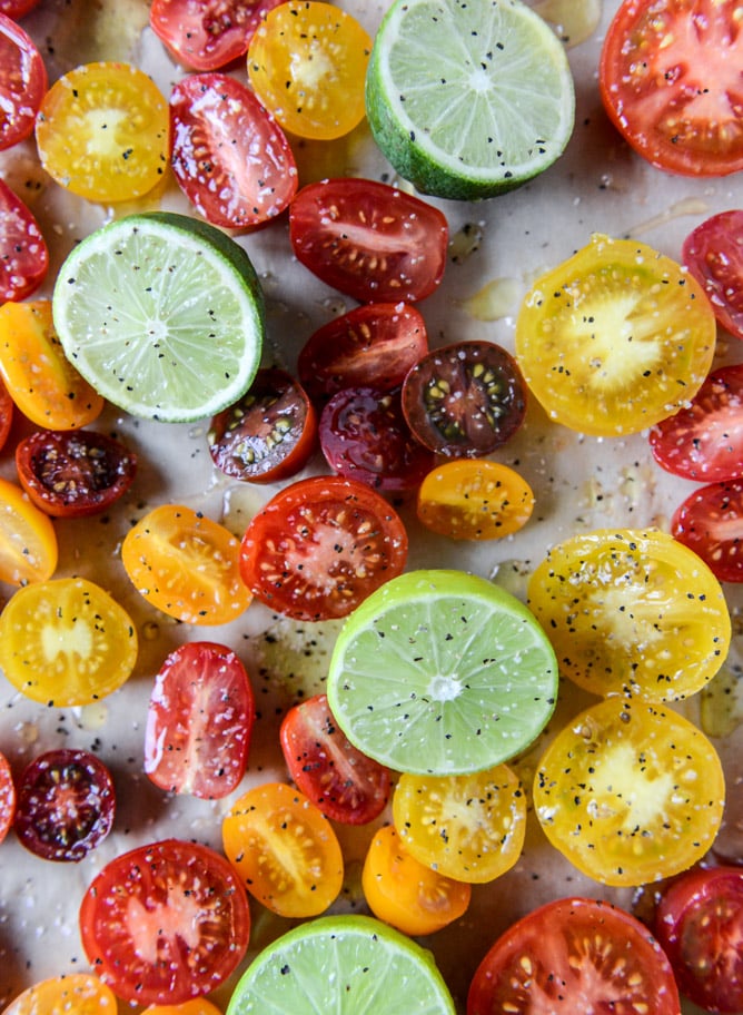 roasted tomato and charred lime guacamole I howsweeteats.com