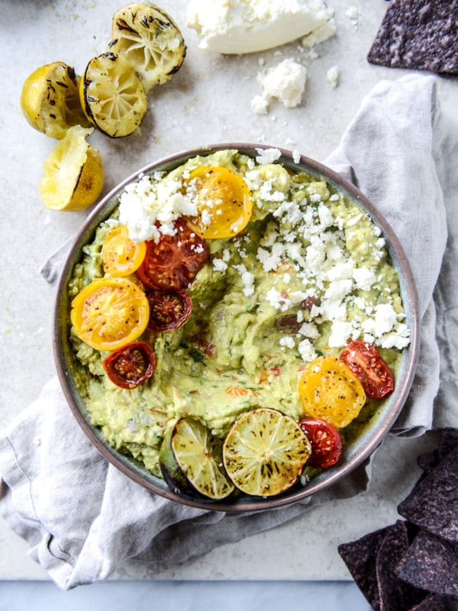 roasted tomato and charred lime guacamole I howsweeteats.com