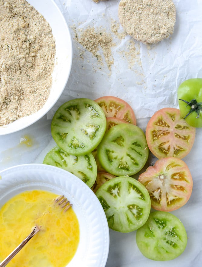bacon fried green tomato BLTs with homemade special sauce I howsweeteats.com
