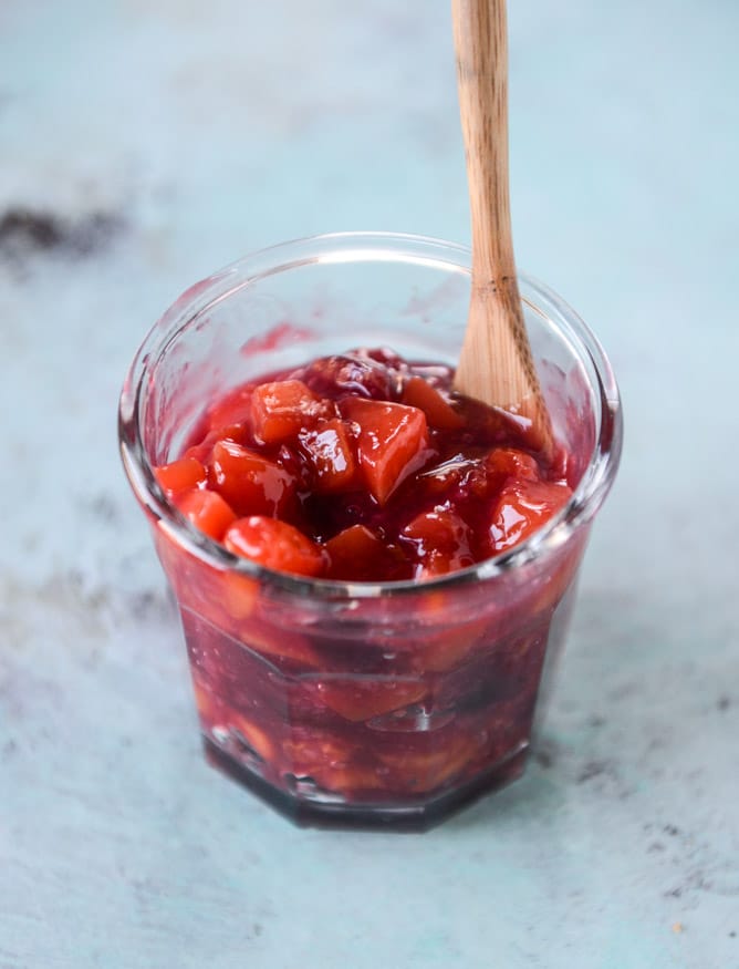 puff pastry pop tarts with goat cheese and cherry peach chutney I howsweeteats.com