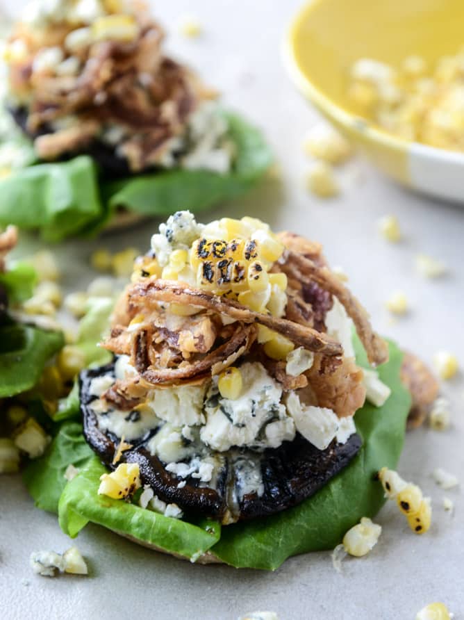 blue cheese portobello burgers by @howsweeteats I howsweeteats.com