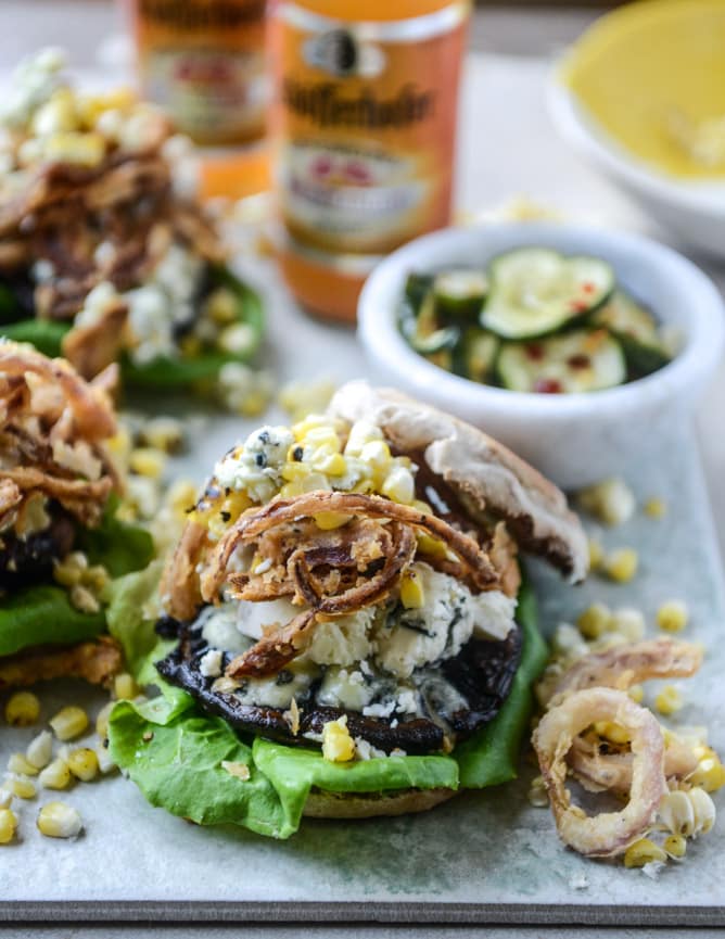 blue cheese portobello burgers by @howsweeteats I howsweeteats.com