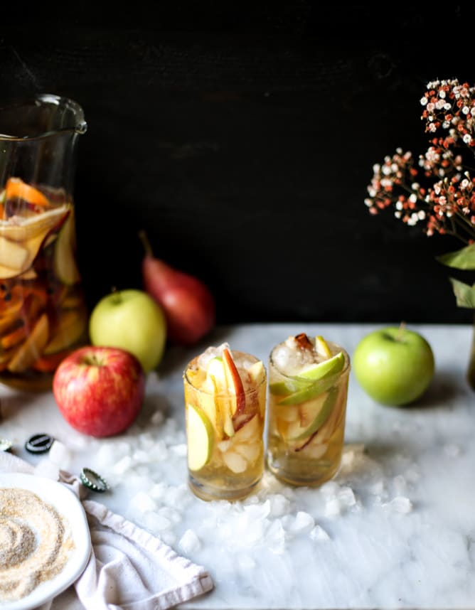 cider beer sangria I howsweeteats.com