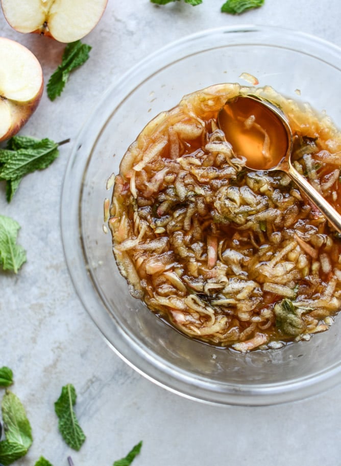 minted apple shrub & a maple fig bourbon soda I howsweeteats.com