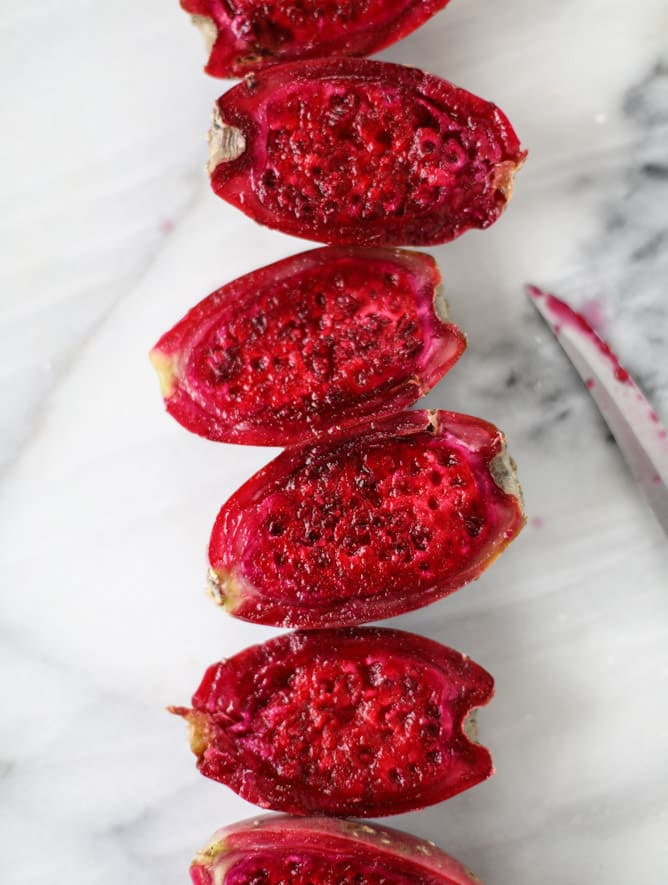 prickly pear and ginger beer margaritas I howsweeteats.com