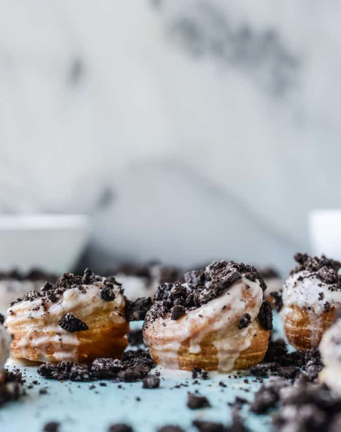 cookies & cream puff pastry doughnuts by @howsweeteats I howsweeteats.com