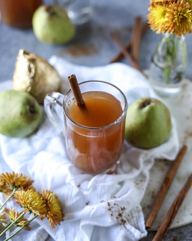 homemade pear cider I howsweeteats.com