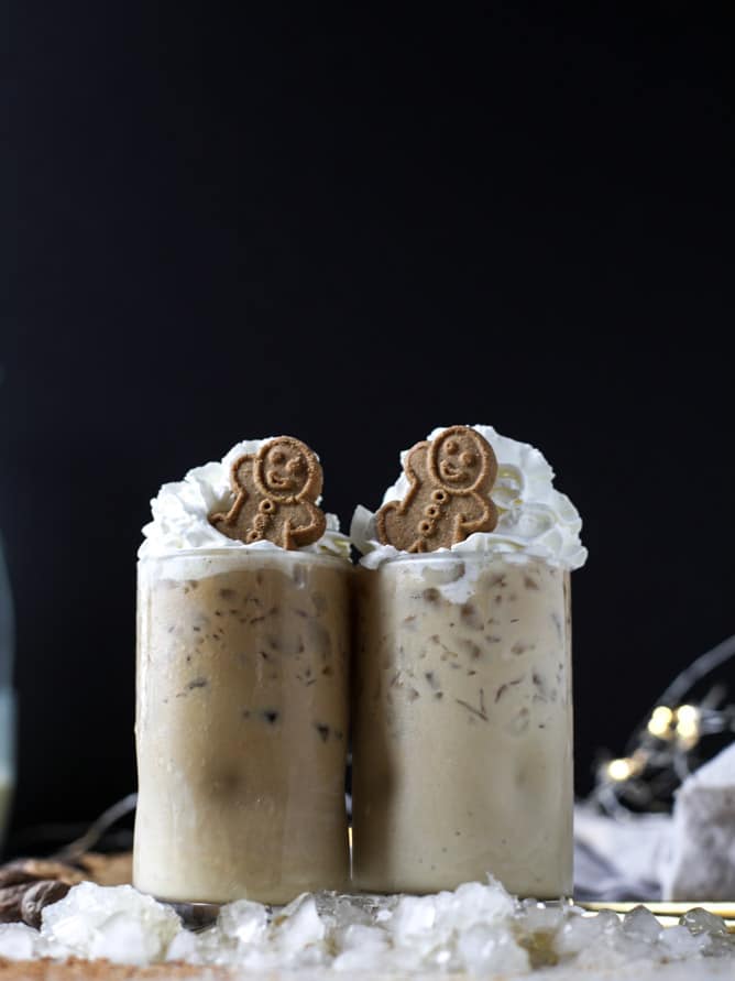 iced eggnog lattes I howsweeteats.com