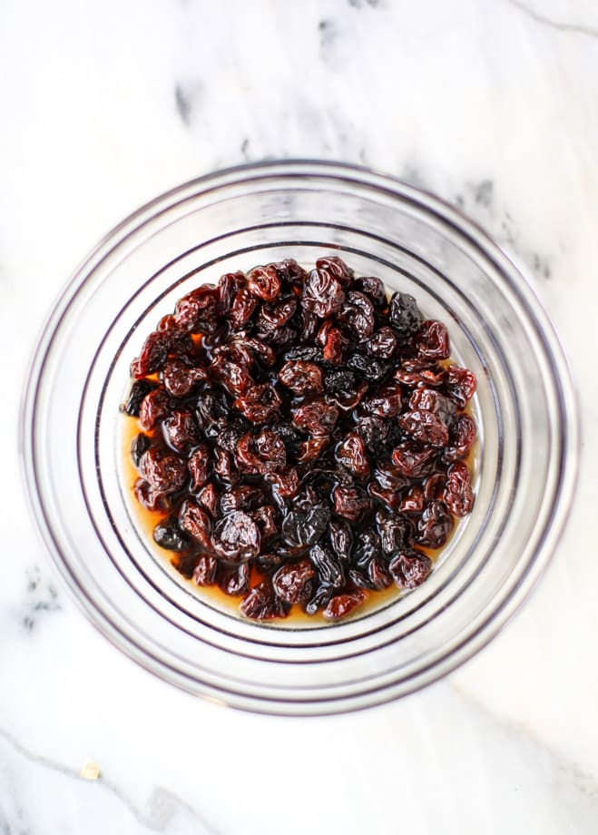 bourbon soaked cherry oatmeal chocolate chip cookies I howsweeteats.com