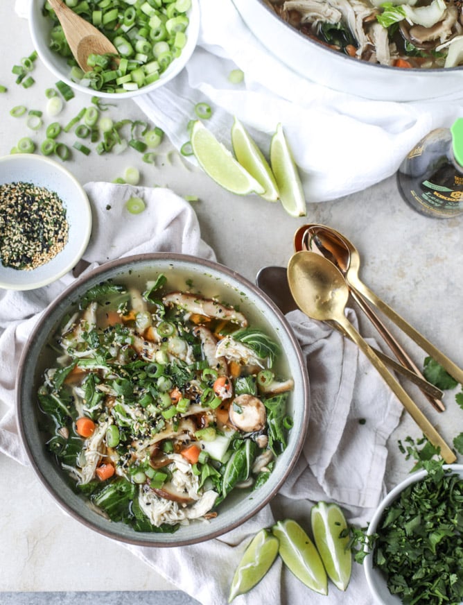 asian chicken soup I howsweeteats.com