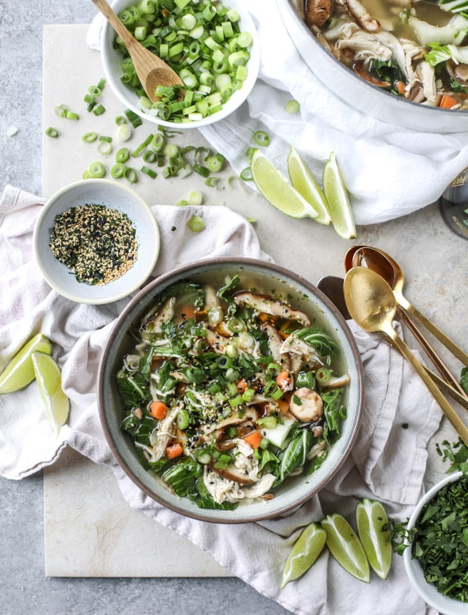 asian chicken soup I howsweeteats.com