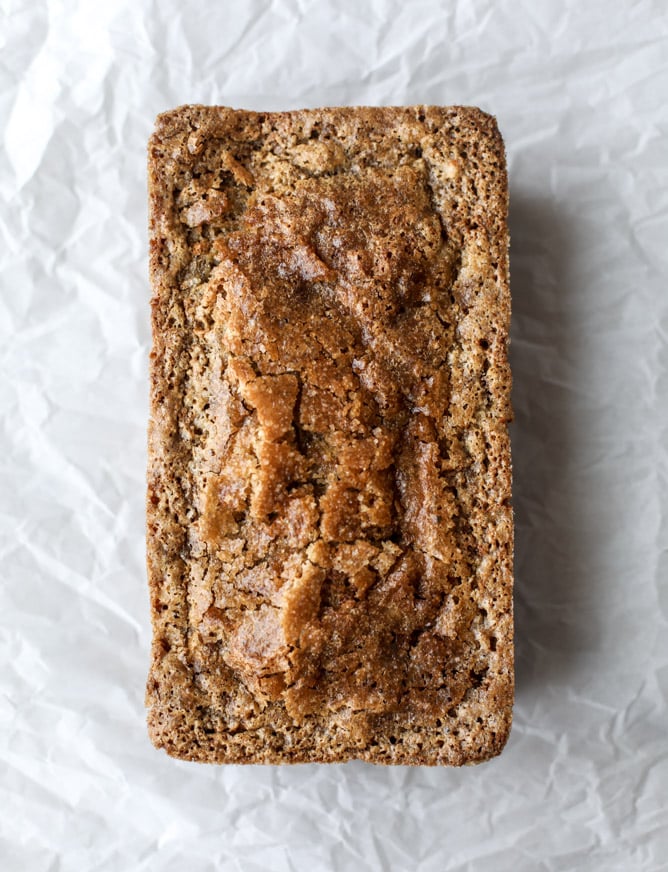 banana bread with espresso glaze I howsweeteats.com