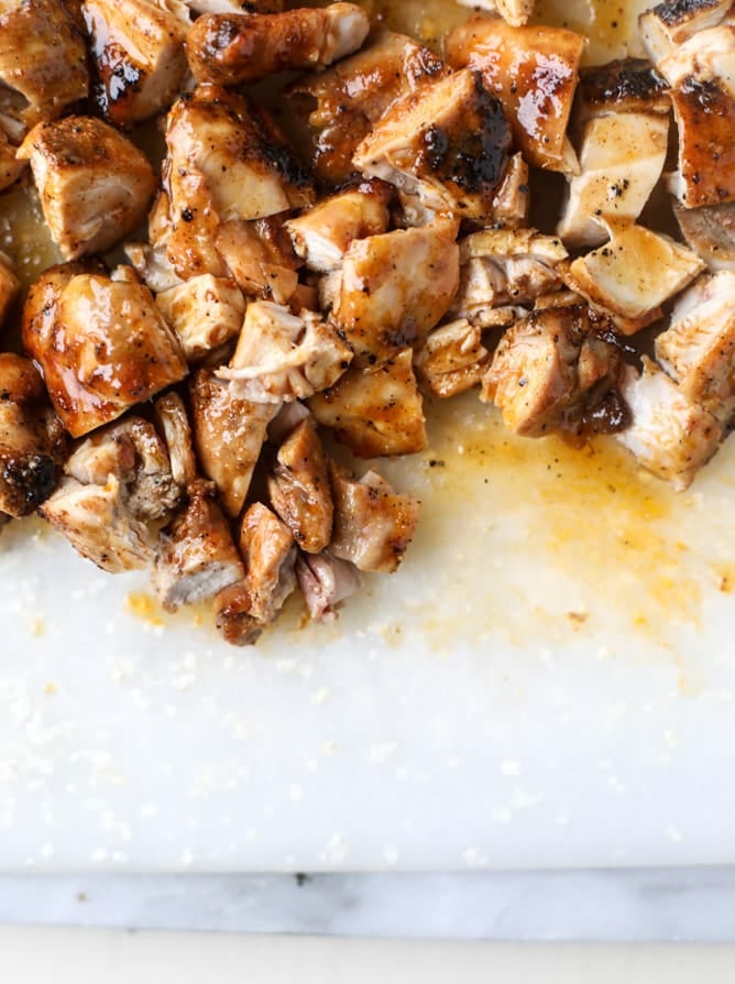 honey mustard chicken chopped salad I howsweeteats.com