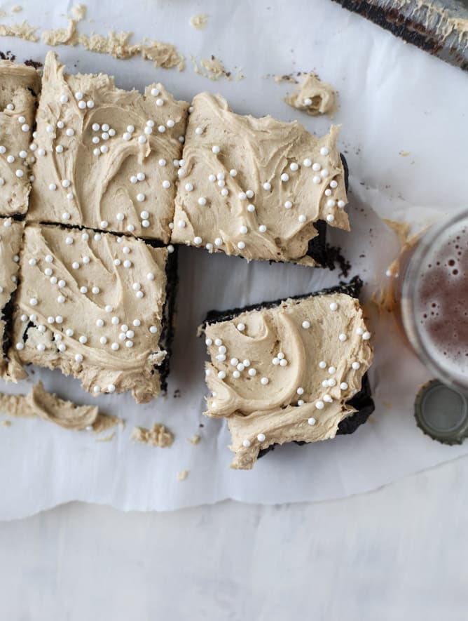beer brownies I howsweeteats.com