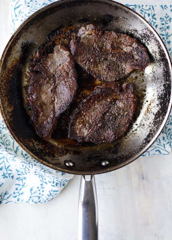open faced steak sandwich with avocado horseradish I howsweeteats.com